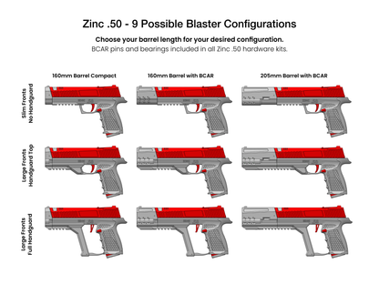 3 Blaster Hardware Kit Bundle - Zc Aus, Znc Aus, Zinc .50