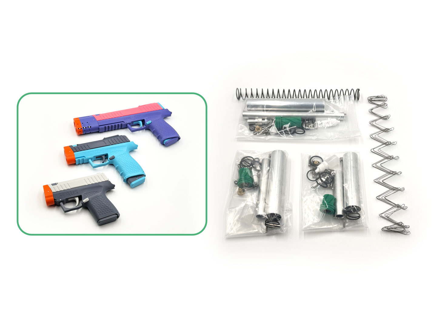 3 Blaster Hardware Kit Bundle - Zc Aus, Znc Aus, Zinc .50