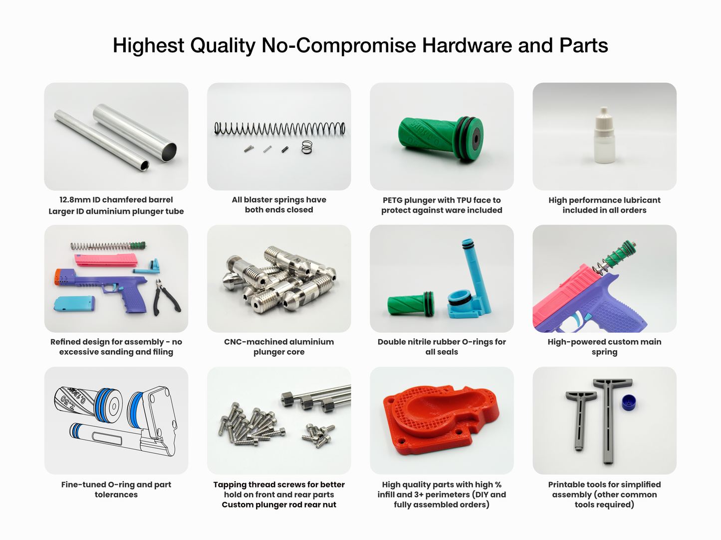 Zinc .50 Dart Blaster Hardware Kit