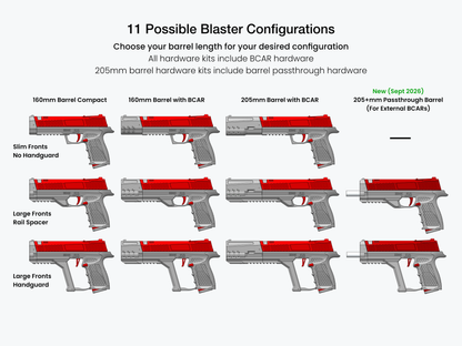 Zinc .50 3D Printed Dart Blaster Hardware Kit